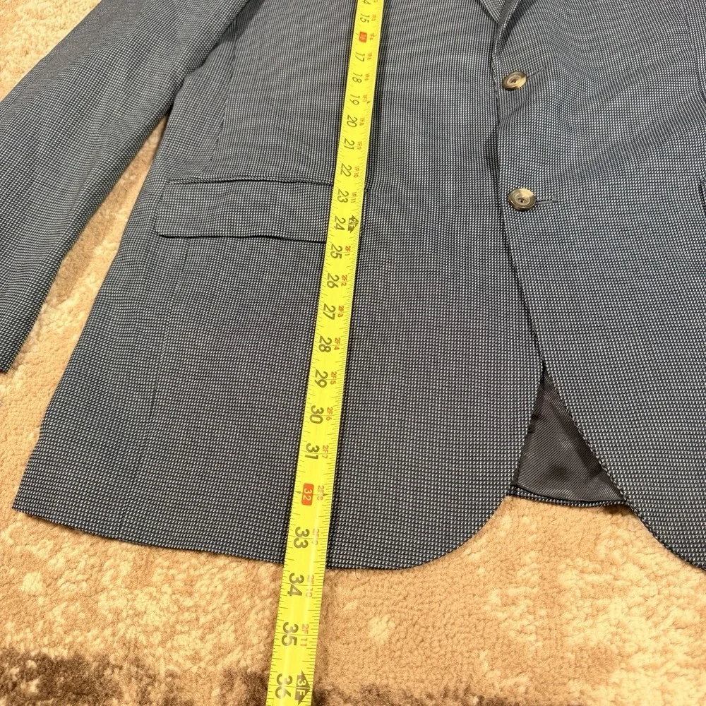 Loro Piana Wool Blazer Mens 46L Blue Sport Coat Cremieux Wool Jacket Business